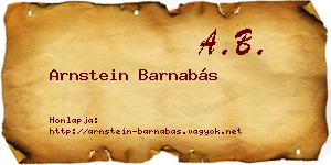 Arnstein Barnabás névjegykártya